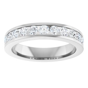 14K White 3/4 CTW Natural Diamond Anniversary Band