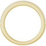 14K Yellow 1/8 CTW Natural Diamond French-Set Anniversary Band