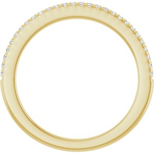 14K Yellow 1/8 CTW Natural Diamond French-Set Anniversary Band