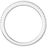 Platinum 1/8 CTW Natural Diamond French-Set Anniversary Band
