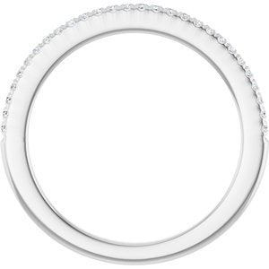 Platinum 1/8 CTW Natural Diamond French-Set Anniversary Band
