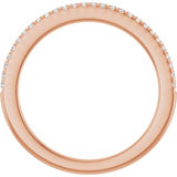 14K Rose 1/8 CTW Natural Diamond French-Set Anniversary Band