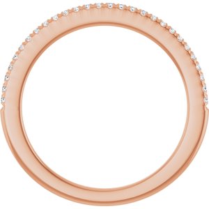 14K Rose 1/8 CTW Natural Diamond French-Set Anniversary Band