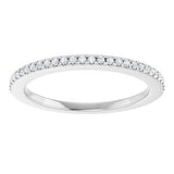 Platinum 1/8 CTW Natural Diamond French-Set Anniversary Band