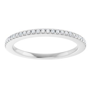 Platinum 1/8 CTW Natural Diamond French-Set Anniversary Band