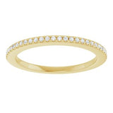 14K Yellow 1/8 CTW Natural Diamond French-Set Anniversary Band