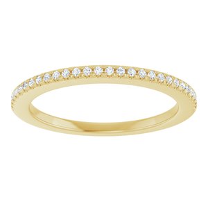 14K Yellow 1/8 CTW Natural Diamond French-Set Anniversary Band