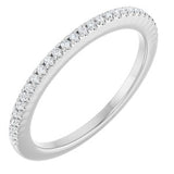 14K White 1/8 CTW Natural Diamond French-Set Anniversary Band