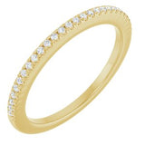 14K Yellow 1/8 CTW Natural Diamond French-Set Anniversary Band