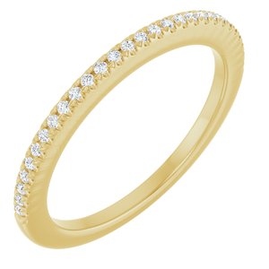 14K Yellow 1/8 CTW Natural Diamond French-Set Anniversary Band