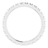 Platinum 3/4 CTW French Set Natural Diamond Eternity Band Size 4