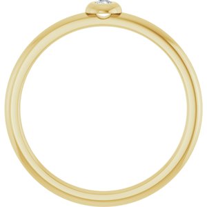 14K Yellow .03 CTW Natural Diamond Stackable Ring