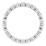 Platinum 1 1/10 CTW Natural Diamond Cluster Eternity Band Size 4