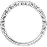 14K White 3/8 CTW Natural Diamond Anniversary Band