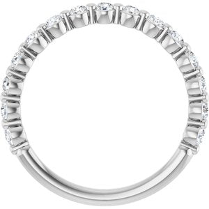 Platinum 3/8 CTW Natural Diamond Anniversary Band
