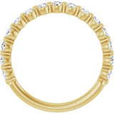 14K Yellow 3/8 CTW Natural Diamond Anniversary Band