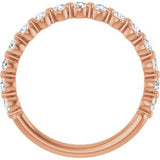 14K Rose 3/8 CTW Natural Diamond Anniversary Band