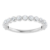 14K White 3/8 CTW Natural Diamond Anniversary Band