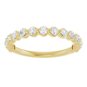 14K Yellow 3/8 CTW Natural Diamond Anniversary Band