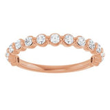 14K Rose 3/8 CTW Natural Diamond Anniversary Band