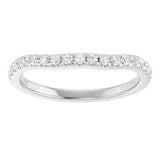 Platinum 1/4 CTW Natural Diamond Matching Band