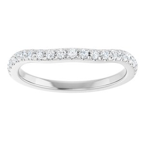 Platinum 1/4 CTW Natural Diamond Matching Band
