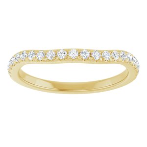 14K Yellow 1/4 CTW Natural Diamond Matching Band