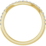 14K Yellow 1/4 CTW Natural Diamond Matching Band