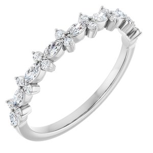 Platinum 1/3 CTW Natural Diamond Anniversary Band