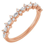 14K Rose 1/3 CTW Natural Diamond Anniversary Band