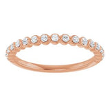 14K Rose 1/4 CTW Natural Diamond Anniversary Band