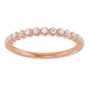 14K Rose 1/4 CTW Natural Diamond Anniversary Band