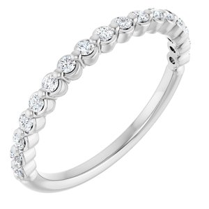 Platinum 1/4 CTW Natural Diamond Anniversary Band