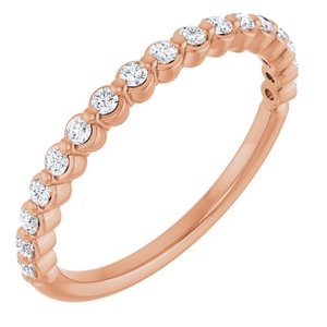 14K Rose 1/4 CTW Natural Diamond Anniversary Band
