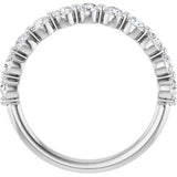 14K White 5/8 CTW Natural Diamond Anniversary Band