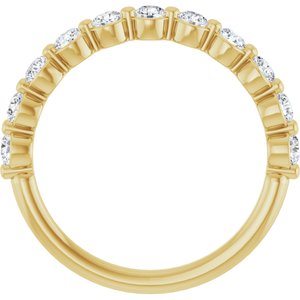 14K Yellow 5/8 CTW Natural Diamond Anniversary Band