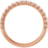 14K Rose 1/4 CTW Natural Diamond Anniversary Band