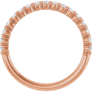 14K Rose 1/4 CTW Natural Diamond Anniversary Band
