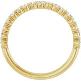 14K Yellow 1/4 CTW Natural Diamond Anniversary Band