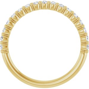 14K Yellow 1/4 CTW Natural Diamond Anniversary Band