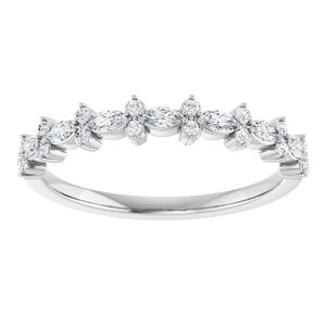 Platinum 1/3 CTW Natural Diamond Anniversary Band