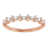 14K Rose 1/3 CTW Natural Diamond Anniversary Band