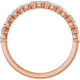 14K Rose 1/3 CTW Natural Diamond Anniversary Band