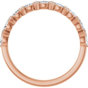 14K Rose 1/3 CTW Natural Diamond Anniversary Band
