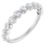 14K White 5/8 CTW Natural Diamond Anniversary Band