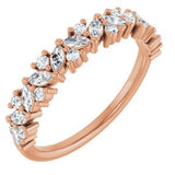 14K Rose 3/8 CTW Natural Diamond Anniversary Band