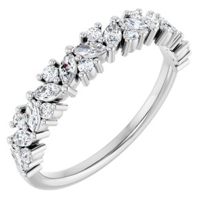 Platinum 3/8 CTW Natural Diamond Anniversary Band