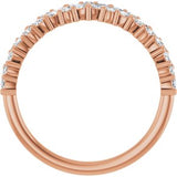 14K Rose 3/8 CTW Natural Diamond Anniversary Band