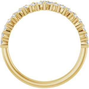 14K Yellow 3/8 CTW Natural Diamond Anniversary Band