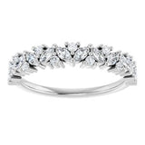 14K White 3/8 CTW Natural Diamond Anniversary Band